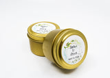 Wedding/Party Favors -  125 Two Ounces Travel Gold Tin Soy Candles Pattern B