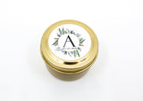 Wedding/Party Favors -  125 Two Ounces Travel Gold Tin Soy Candles Pattern A